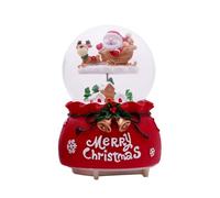 Lanternes de Noël avec globe de neige, boule de Noël d'hiver, Père Noël à cheval d'une boîte de musique d'orignal, boule de neige de Noël, décorations de Noël, pour filles femmes enfants rag
