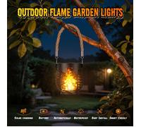 Lanternes d'Halloween, lot de deux, avec effet flamme, à énergie solaire, étanches, adaptées à une utilisation en extérieur.