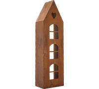 Lanternes en métal rouillé - Lanterne à bougie intérieure - Lanternes de jardin - Bougies - Maison à bougie - Maison à bougie chauffe-plat - Lanterne - Lanterne de Noël - Noël
