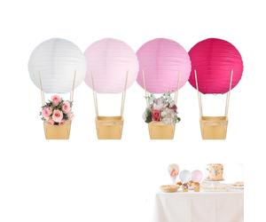 Lanternes en montgolfière en papier chaud, lanternes de montgolfières Centrages de table | Décorations de shower en montgolfière,Boîte de bonbons de table créative pour l'anniversaire, rassemblements