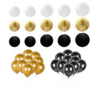 Lanternes en Papier 15 Pièces, 20 Ballons, Lanternes en Papier Pliées, Lanternes en Papier Rondes, Lanternes en Papier Décoratives