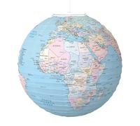 Lanternes En Papier Carte Du Monde - Décoration De Fête De Voyage, Globe Pàper Light | Ornement De Sphère De Terre De Géographie Éducative, Accessoire De Boule Sur Le Thème De La Planète Suspendue
