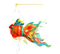 Lanternes en papier du Nouvel An chinois, lanternes en papier chinoises DIY | Kits de lanternes chinoises DIY en forme de faits à la main avec lumière LED - Décorations en papier traditionnelles pour