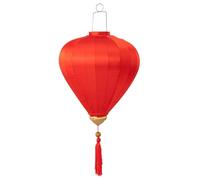 Lanternes en soie avec pompon, lanternes du Nouvel An chinois de 12 pouces avec anneau de suspension, décoration japonaise vietnamienne à suspendre pour fête festival, décoration patio extérieu