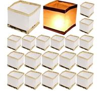 Lanternes flottantes 20 pièces, lumières de piscine flottantes inscriptibles et dessinables, lanternes en papier blanc de 6 et 4 pouces pour souhaiter prier à l'extérieur