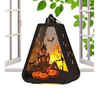 Lanternes Halloween pour l'extérieur, lanternes avec sorcières et château pour maison, décorations pour lampe comme centre de table pour utilisation dans le jardin, le camping, le porche