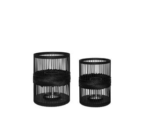 Lanternes Hubsch Interior Hexa (x2) Noir 25x33/29x37 cm