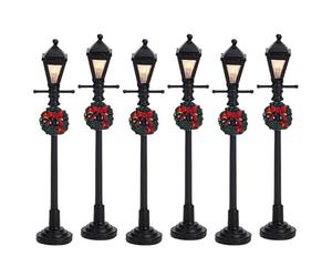 Lanternes - LEMAX - Réverbère - Noir - Utilisation extérieure - 6 pièces