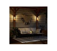 vidaXL Lanternes murales solaires d'extérieur 2 pcs blanches pour jardin 4008187