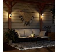 Lanternes murales solaires d'extérieur 4 pcs blanc chaud