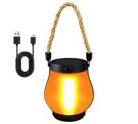 Lanternes solaires - 11,02 pouces dansant la flamme de danse lanterne solaire pour l'extérieur, offrant un éclairage ambiant avec un éclairage chaud et élégant pour le jardin, le camping, les sentiers