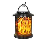 Lanternes solaires d'extérieur | Flamme LED résistante aux intempéries avec clip | Lanternes solaires de jardin décoratives pour patio, porche, terrasse, allée, balcon, arbre, paysage, maison, femme