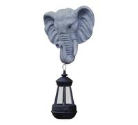 Lanternes solaires - Lumières solaires - Lumières décoratives de lampe en résine, Éclairage ambiant décor d'éléphant mignon, décorations extérieures pour la paroi de la paroi de la terrasse