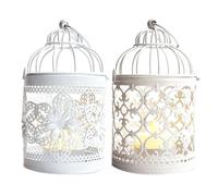 Lanternes Vintage En Métal Pour Cage À Oiseaux, Yo-2 Pièces, Porte-Bougie Décoratif, Centres De Table Pour Mariage, Fête Intérieure Et Extérieure, Tendance