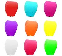 Lanternes Volantes Biodegradable 20 Pièces Lanternes Célestes, Usage Festif, Faites Un Vœu (20 pièces colorées)