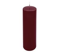 Lanternes XL - Bordeaux rouge non parfumé - Hauteur : 25 cm - Grande bougie pilier avec une durée de combustion de 120 heures - Bougie bloc - Pour Noël, hiver, mariage - Naturel - Non parfumé