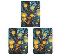 Lanterns Hang from The Trees Lot de 3 désodorisants carrés à suspendre pour voiture, maison, bureau, style gris