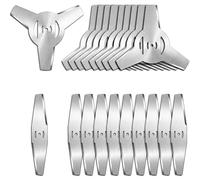 Lanties Lot de 20 têtes de lame de rechange pour tondeuse à gazon sans fil, 3 dents et longues lames en alliage, pour tondeuse à gazon électrique, tondeuse à gazon
