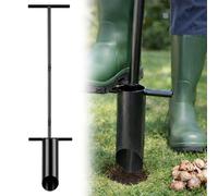 Lanties Outil de plantation de bulbes de 91,5 cm, long manche de 26,5 cm, profondeur robuste, trou de jardinage avec poignée en T pour creuser des trous en profondeur, plantes, tulipes, literie, lis
