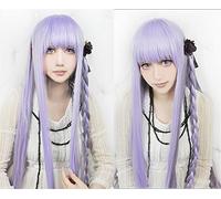 LanTing Cosplay Perücke Dangan Ronpa?Zero Kirigiri Kyouko Purple mix Cosplay Party Fashion Anime Human Costume Full wigs Synthetic Haar Heat Resistant Fiber