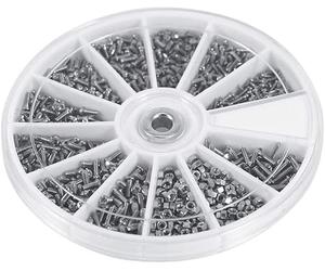 LANTRO JS Assortiment De écrous et de Boulons, 600pcs M1 M1,2 M1,4 M1,6 Vis et écrous en Acier Inoxydabl pour Montres, Lunettes, électronique