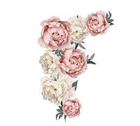 LANTRO JS Autocollants muraux décoratifs, autocollants muraux familiaux, motif fleur de pivoine, autocollants muraux Art Applique murale pour salon, chambre à coucher, décoration de fond, autocollants