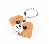 LANTRO JS Chien super funky avec nœud papillon rose pour garder vos clés en sécurité et élégantes