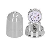 LANTRO JS Horloge De Table, Horloge De Salon De Style Rétro Européen Horloge De Table Horloge De Cheminée pour la Maison Hôtel Décoratif Mural Réveil De Bureau,11.3 x 11.3 x 16.5cm, Argent