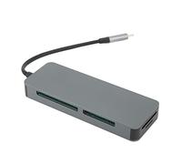 LANTRO JS Hub USB C, multifonction 8 ports Slim Portable Type C 3.0 Hub Adaptateur pour lecteur de carte U Disque, souris et manette de jeu