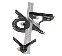LANTRO JS JS Equerre Menuisier De 300mm, Equerre Charpentier, Règle Mobile Multifonctionnelle Combinée, Règle D'activité Horizontale Règle Carrée Outil De Mesure De L'ingénieur