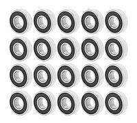 LANTRO JS Lot de 20 roulements à billes à rainure profonde, 698RS 8 x 19 x 6 mm, roulements à billes en acier à rainure profonde