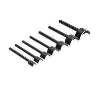 LANTRO JS Lot de 7 emporte-pièces en forme semi-circulaire, bords incisifs pratiques, emporte-pièce en cuir, demi-rond, pour travaux manuels, sangle, ceinture, portefeuille, sac (15-45 mm)