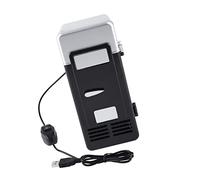 LANTRO JS Mini réfrigérateur USB, LED Réfrigérateur Boissons Canettes, Boîtes de boissons Réfrigérateur, pour le bureau de voiture ou la maison pour stocker des boissons((noir)