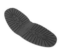 Lantro JS Remplacement de réparation de Semelle complète de Fond de Chaussure, Demi-Semelle et Talons en Caoutchouc, Flexibles pour Chaussures en Cuir, réparation de(Black Forefoot)