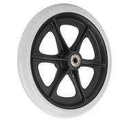 LANTRO JS - Roues avant de fauteuil roulant, 8 pouces, caoutchouc, montage sur plaque, charge max. 120 kg, durables, pour véhicules de santé
