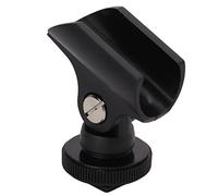 LANTRO JS Support de microphone pour appareil photo reflex numérique, maintient en toute sécurité les microphones de 1,95 cm avec sabot et trou de vis de 6,35 mm