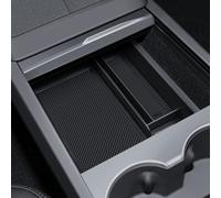 LANTU Organisateur de Console Centrale pour Tesla Model Y 2025 et Model 3 2024-2025 Boîte de Rangement avec Matériau Flocké Haut de Gamme Tesla Juniper Highland Accessoires