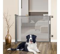 LANTUS Barriere de Securite Retractable 0-180cm, ABS Enfant Extensible, pour Escaliers, Couloirs, Cuisine, Intérieur et Extérieur-86 * 180cm-Gris