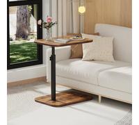 LANTUS Bureau d'angle Réversible, Bureau Gaming, Table Ordinateur avec Support d'écran pour Chambre Domicile Maison, 40 x 30 x 80 cm - Forme en C - Bois flammé