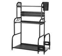 LANTUS Étagère Rangement Cuisine en métal, Étagère sous Évier Rack à 2 Niveaux pour Cuisine Salle de Bain,Rangement sous Évier -58 * 22 * 60cm - noir