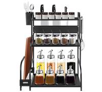 LANTUS Étagère Rangement Cuisine en métal, Étagère sous Évier Rack à 3 Niveaux pour Cuisine Salle de Bain,Rangement sous Évier -48 * 21 * 49cm - trois couches