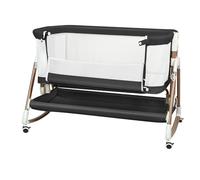 LANTUS Lit Cododo Bébé 3 en 1, Berceau Cododo avec Matelas et Moustiquaire, Berceau Bébé, Capacité de Charge 50KG, Compact en 3 Secondes, Facile à Transporter, 90 x 60 x 90-115 cm - Noir + Or