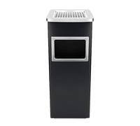LANTUS Poubelle en acier inoxydable, Cendrier sur Pied Extérieur avec Poubelle Seau Intérieur Disponible pour Hôtel Jardin, 24 * 24 * 60cm 35L-noir (1PC)
