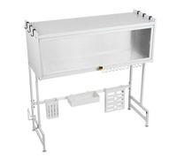 LANTUS Rangement Evier Cuisine,Séchoir à Vaisselle,Egoutoire Vaisselle Cuisine avec Vidange Automatique,Egouttoir Vaisselle,Grande étagère de Rangement-65 * 30 * 78 cm-Blanc