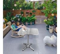 LANTUS Table de Bar Bois métal/Mange Debout Fer Design Industriel,Mange Debout Style Industriel,pour 2 à 4 Personnes 60 * 60 * 70/110cm (carré)