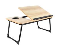 LANTUS Table de lit, Hauteur réglable, Lapdesk Pliable, pour Le canapé, l'étude, la Lecture et l'écriture, pour Les Ordinateurs portables-56 * 33 * 24cm (Couleur d'origine)