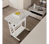 LANTUS Table Ordinateur Ergonomique avec Support de Moniteur, Bureau Gamer, Bureau Assis-Debout électrique réglable en Hauteur, Ergonomique, Facile à Utiliser, 60 x 40 x 90 cm - Blanc