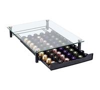 LANTUS Tiroir pour Capsules de Café, Distributeur de Dosettes de Café - Dimensions: 41 * 29 * 7CM - porte-capsule de café verre transparent transparent