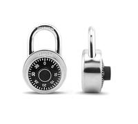 LanuBe Cadenas à combinaison, 5,1 cm de large, plaque de cadran noir de 7,6 cm de hauteur, unique à 3 chiffres, lot de 1 code pour casier d'école, casier de gym, boîte à outils