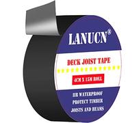 LANUCN Ruban de solin en bois pour terrasse, ruban de terrasse pour une utilisation en extérieur étanche, bande etancheite terrasse (4 cm x 15 m x 1 rouleau)